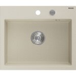 Mexen - oscar �vier en granit 1 bac 580 x 490 mm, beige, siphon chrom� - 6519581000 - 69