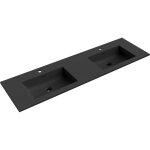 Mexen otis lavabo encastr� double 161 x 46, 5 cm, noir mat - 25181671d