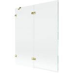 Mexen - paravent de baignoire lunar 2 volets gauche 140 x 150 cm, transparent, doré - 897 - 140 - 100 ... Mexen - paravent de baignoire lunar 2 volets gauche 140 x 150 cm, transparent, doré - 897 - 140 - 100 ...