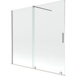 Mexen - paroi de baignoire coulissante � 2 volets velar 170 x 150 cm, transparent, nickel bross� - 896 ...