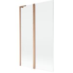 Mexen - paroi de baignoire deux volets mist l 110 x 150 cm, transparent, cuivre bross - 8a9l - 110 - ...