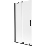 Mexen - paroi de douche 2 portes coulissantes 95 x 150 cm, givr, noir - 896 - 095 - 000 - 31 - 70