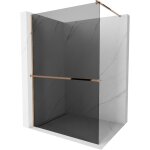 Mexen - paroi de douche kioto + avec �tag�re walk - in 90 x 200 cm, graphite, or rose - 800 - 090 - 121 ...