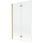 Mexen - paroi de douche mist � 2 volets gauche 110 x 150 cm, transparent, or bross� - 8a9 - 110 - 002 ...