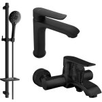Mexen - pecos dq40 set de baignoire, noir - 72703dq40 - 70