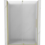 Mexen - porte de douche coulissante velar 140 cm, givr�e, or bross� - 871 - 140 - 000 - 31 - 55