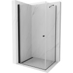 Mexen - pretoria cabine de douche pivotante 100 x 90 cm, transparent, noir - 852 - 100 - 090 - 70 - 00 ...
