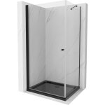 Mexen - pretoria cabine de douche pivotante 80 x 120 cm, transparente, noire + receveur flat, noir - ... Mexen - pretoria cabine de douche pivotante 80 x 120 cm, transparente, noire + receveur flat, noir - ...