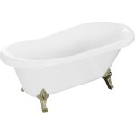 Mexen - retro baignoire autonome 150 x 73 cm, blanc, pieds or - 53251507300 - 50