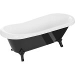 Mexen - retro baignoire autonome 170 x 75 cm, blanc / noir, pieds noir - 53251707575 - 70