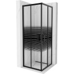 Mexen - rio cabine de douche carr�e 70 x 70 cm, bandes, noire - 860 - 070 - 070 - 70 - 20