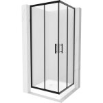 Mexen - rio cabine de douche carre 80 x 80 cm, givr, noir + receveur rio, blanc - 860 - 080 - 080 - ...