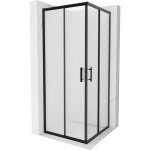 Mexen - rio cabine de douche carre 80 x 80 cm, givre, noire - 860 - 080 - 080 - 70 - 30