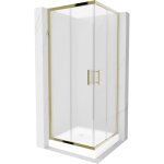 Mexen rio cabine de douche carr�e 80 x 80 cm, givr�e, or + receveur rio, blanc - 860 - 080 - 080 - 50 ...
