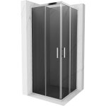 Mexen - rio cabine de douche carre 80 x 80 cm, graphite, chrome - 860 - 080 - 080 - 01 - 40