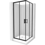 Mexen - rio cabine de douche carre 80 x 80 cm, transparent, noir + receveur rio, blanc - 860 - 080 - ...