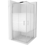 Mexen - rio cabine de douche carr�e 90 x 90 cm, bandes, chrome - 860 - 090 - 090 - 01 - 20