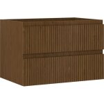 Mexen rivel meuble de salle de bain sous lavabo 70 cm, 2 tiroirs, rainur�, noyer - 91a20 - 07047 - 2 ...