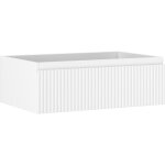Mexen - rivel meuble de salle de bain sous - vasque 70 cm, 1 tiroir, rainur, blanc mat - 91a20 - 07023 ...