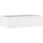 Mexen - rivel meuble de salle de bain sous - vasque 90 cm, 1 tiroir, cannelure, blanc mat - 91a20 - 09023 ...