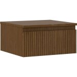 Mexen rivel meuble sous - vasque 50 cm avec plateau, 1 tiroir, rainur�, noyer - 91a20 - 05023 - 1 - bfc86 ...