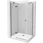 Mexen - roma cabine de douche à battant 120 x 90 cm, transparent, noire + receveur flat, blanc - 854 ... Mexen - roma cabine de douche à battant 120 x 90 cm, transparent, noire + receveur flat, blanc - 854 ...