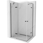 Mexen - roma duo cabine de douche pivotante 100 x 90 cm, transparent, noir - 854 - 100 - 090 - 70 - 00 ...