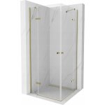Mexen - roma duo cabine de douche pivotante 80 x 80 cm, transparent, or - 854 - 080 - 080 - 50 - 00 - ...