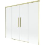 Mexen rox paravent de baignoire coulissant � 2 volets 170 x 150 cm, transparent, or bross� - 8c9 - 170 ...