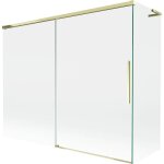 Mexen rox l pare - douche baignoire 2 volets coulissants 190 + 90 x 150 cm, transparent, dor - 8c9l ...