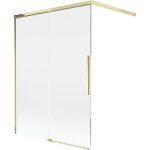 Mexen rox paroi de baignoire 2 volets coulissante 120 x 150 cm, transparent, dor� - 8c9 - 120 - 003 - ...