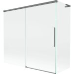 Mexen rox l paroi de baignoire coulissante  2 vantaux 170 + 70 x 150 cm, transparent, mtal canon de ...