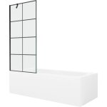 Mexen - vega baignoire rectangulaire 160 x 70 cm avec tablier et paroi 1 volet 80 cm, motif noir - 550116070x9 ... Mexen - vega baignoire rectangulaire 160 x 70 cm avec tablier et paroi 1 volet 80 cm, motif noir - 550116070x9 ...