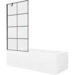 Mexen - vega baignoire rectangulaire 170 x 70 cm avec habillage et paravent 1 battant 90 cm, motif noir ... Mexen - vega baignoire rectangulaire 170 x 70 cm avec habillage et paravent 1 battant 90 cm, motif noir ...