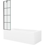 Mexen - vega baignoire rectangulaire 170 x 70 cm avec revêtement et paroi 1 battant 50 cm, motif noir ... Mexen - vega baignoire rectangulaire 170 x 70 cm avec revêtement et paroi 1 battant 50 cm, motif noir ...