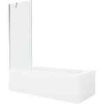 Mexen - vega baignoire rectangulaire 170 x 70 cm avec tablier et paroi 1 volet 70 cm, transparent, chrome ...