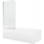 Mexen - vega baignoire rectangulaire 180 x 80 cm avec �cran 1 - volet 80 cm, transparent, chrome - 550118080x9 ...