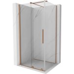 Mexen - velar cabine de douche coulissante 90 x 100 cm, transparent, cuivre bross� - 871 - 090 - 100 ...