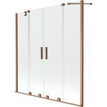 Mexen - velar duo écran de baignoire à 2 ailes coulissante 140 x 150 cm, transparent, cuivre brossé - ... Mexen - velar duo écran de baignoire à 2 ailes coulissante 140 x 150 cm, transparent, cuivre brossé - ...