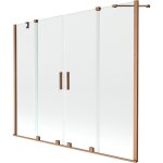 Mexen - velar duo écran de baignoire à 2 ailes coulissante 200 x 150 cm, transparent, cuivre brossé - ... Mexen - velar duo écran de baignoire à 2 ailes coulissante 200 x 150 cm, transparent, cuivre brossé - ...
