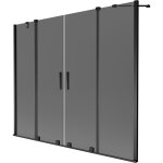Mexen - velar duo pare - douche baignoire � 2 battants coulissants 170 x 150 cm, graphite, noir - 896 ...