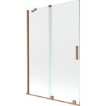 Mexen - velar cran de baignoire  2 ailes coulissante 120 x 150 cm, transparent, cuivre bross - 896 ...