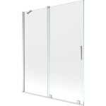 Mexen - velar cran de baignoire  2 ailes coulissante 140 x 150 cm, transparent, chrome - 896 - 140 ...