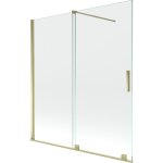 Mexen - velar �cran de baignoire � 2 ailes coulissante 150 x 150 cm, transparent, or - 896 - 150 - 000 ...