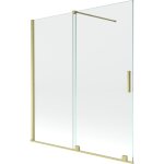 Mexen - velar cran de baignoire  2 ailes coulissante 150 x 150 cm, transparent, or bross - 896 - 150 ...