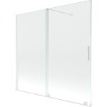 Mexen - velar cran de baignoire  2 ailes coulissante 170 x 150 cm, transparent, blanc - 896 - 170 - ...