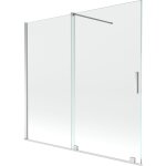 Mexen - velar cran de baignoire  2 ailes coulissante 170 x 150 cm, transparent, chrome - 896 - 170 ...
