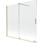 Mexen - velar �cran de baignoire � 2 ailes coulissante 170 x 150 cm, transparent, or bross� - 896 - 170 ...