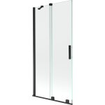 Mexen - velar cran de baignoire  2 ailes coulissante 90 x 150 cm, transparent, noir - 896 - 090 - 000 ...