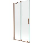 Mexen - velar �cran de baignoire � 2 ailes coulissante 90 x 150 cm, transparent, or rose - 896 - 090 ...